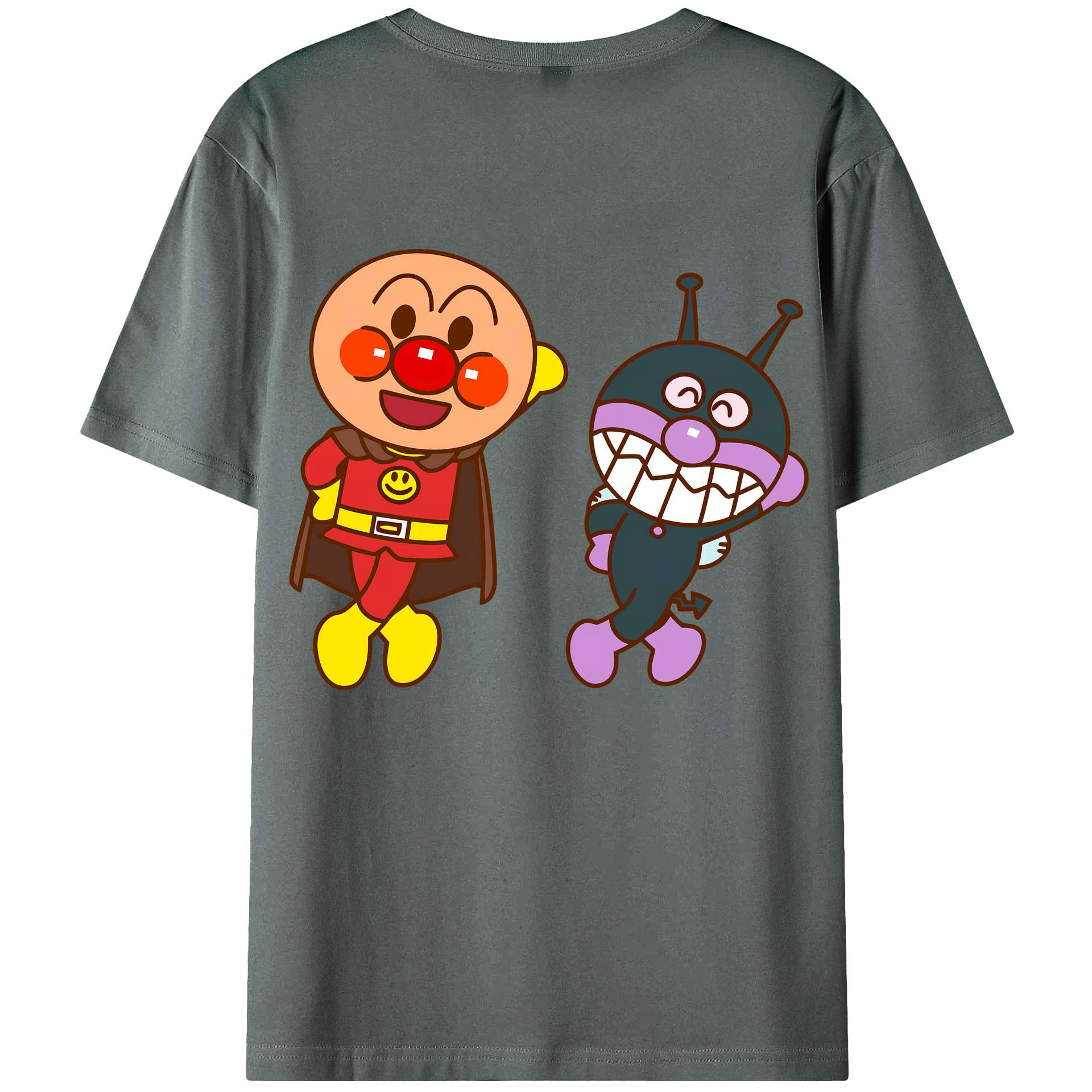 （画像用） アンパンマン Anpanman 綿100％ メンズ半袖Tシャツ（バックプリント） 通気性